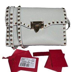 Valentino Garavani Rockstud Gray leather handbag